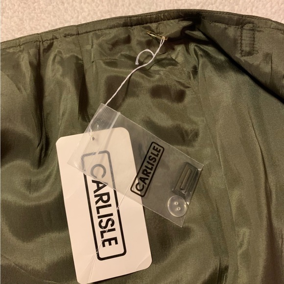 Vintage Carlisle Green Wrap Pencil Skirt 90s - Picture 13 of 14